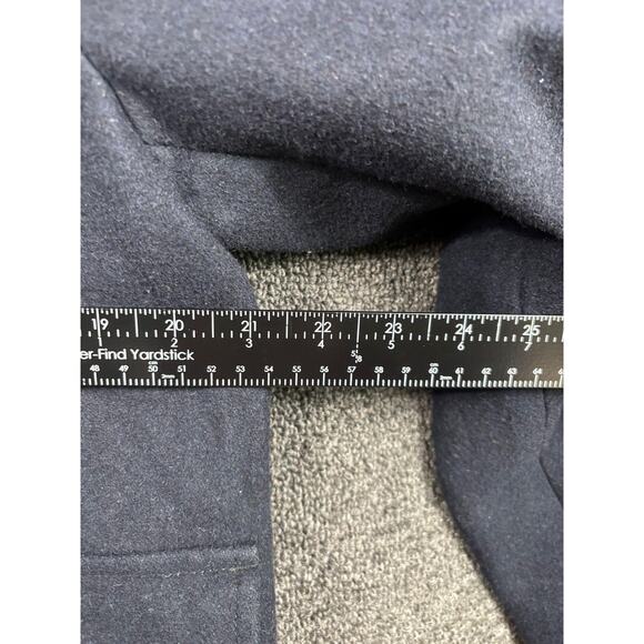 Gap Wool Coat Womens Small Blue Hooded Lined Short Jacket Deep Navy Fall Winter - Picture 8 of 8